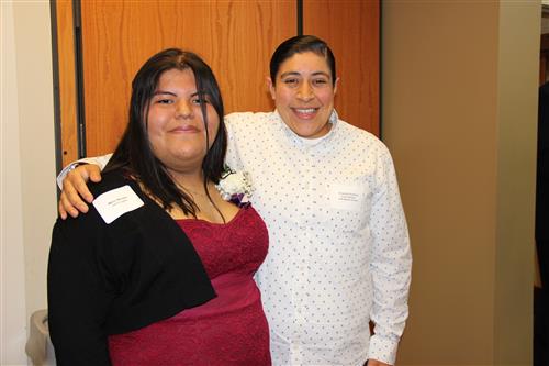 Tefft student Maria Mendez with Griselda Guzman 